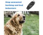 Dog Training Whistle Clicker Combo To Stop Pet Barking Obedience Train Skills Au - Black
