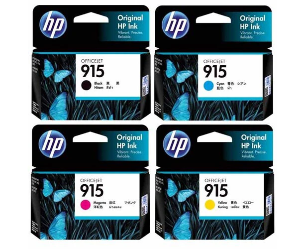 HP 915 BK, C, M, Y Set of 4 Inkjet Cartridges