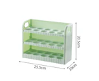 Egg Rack Take with Handle Reversible Storage Food Grade Plastic Creative Eggs Storage Box for Refrigerator-Green