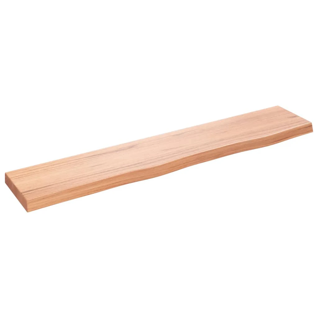 vidaXL Wall Shelf Light Brown 100x20x4 cm Treated Solid Wood Oak