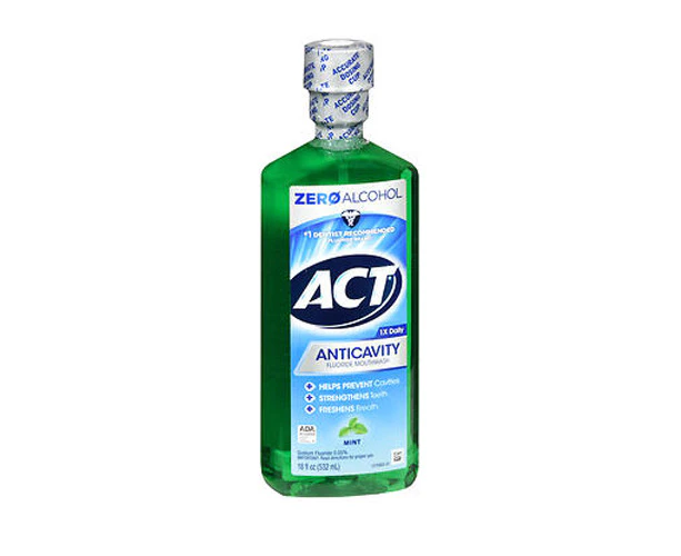 Act Act Anticavity Fluoride Rinse Alcohol Free ,Mint 18 oz