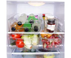 Fruit Vegetable Organizer Tray Freezer Fridge Drawer Pantry Clear Storage Rack Style 2