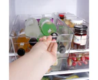 Fruit Vegetable Organizer Tray Freezer Fridge Drawer Pantry Clear Storage Rack Style 2