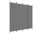 4 Panel Room Divider Folding Privacy Screen Separator Stand Home Partition Grey