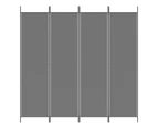 4 Panel Room Divider Folding Privacy Screen Separator Stand Home Partition Grey