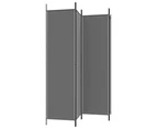 4 Panel Room Divider Folding Privacy Screen Separator Stand Home Partition Grey