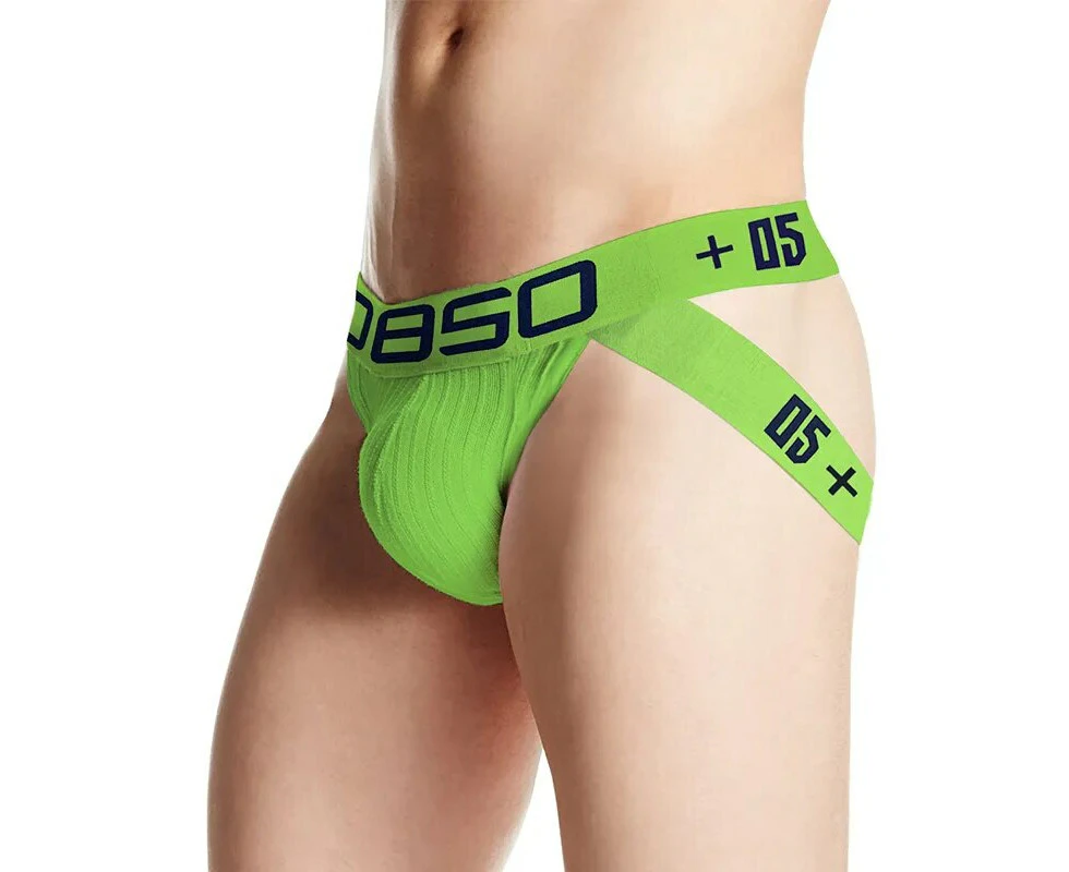 Mens Underwear Jockstrap Men Thong Cotton Sexy Lingerie Male Low Waist Thongs G Strings Bikini Penis Tanga Hombre BS3131BS3515-Green