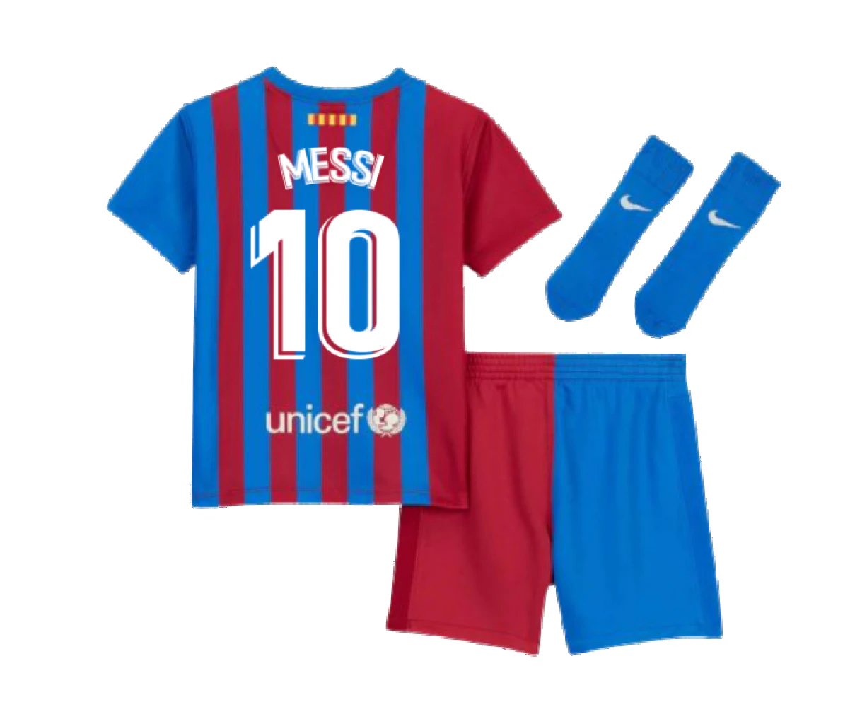 2021-2022 Barcelona Infants Home Kit (MESSI 10)