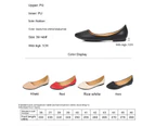 Women's Casual Ballet Pointed Toe Comfort Slip On Flats Shoes-black