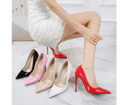 Women Pumps, Pointed Toe High Heel Party Stiletto Heels Shoes-white