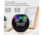 Wireless Spherical Digital Clock Bluetooth Speaker - Pink