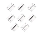 8 pieces Small thickening Metal Foldable Butt Hinge for Cabinet Door Closet, silver