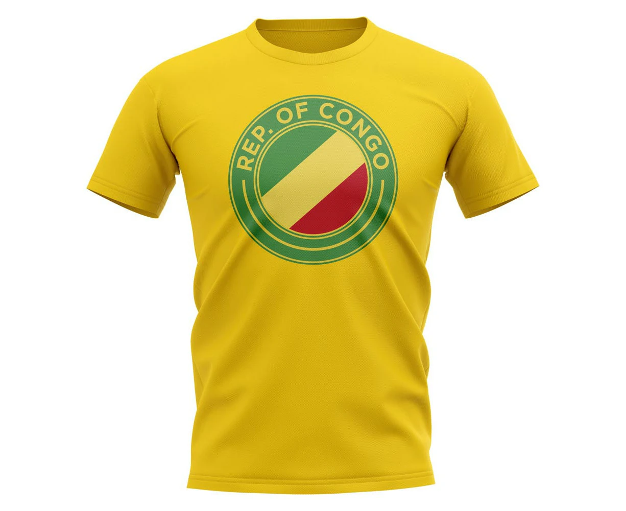 Congo Republic Football Badge T-Shirt (Yellow)