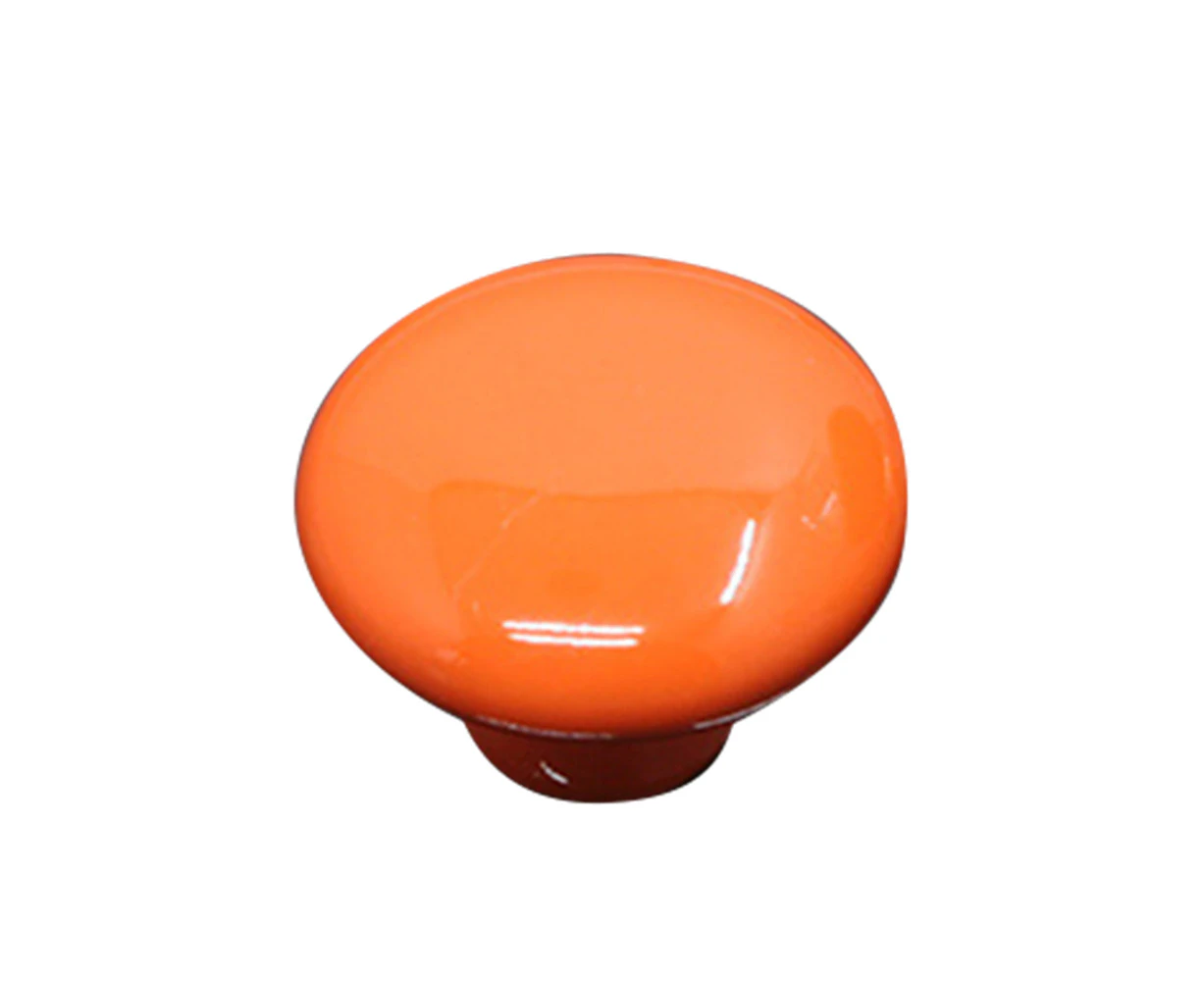 Polaris Modern Round Ceramic Cabinet Wardrobe Drawer Cupboard Pull Knob Furniture Handle-Orange