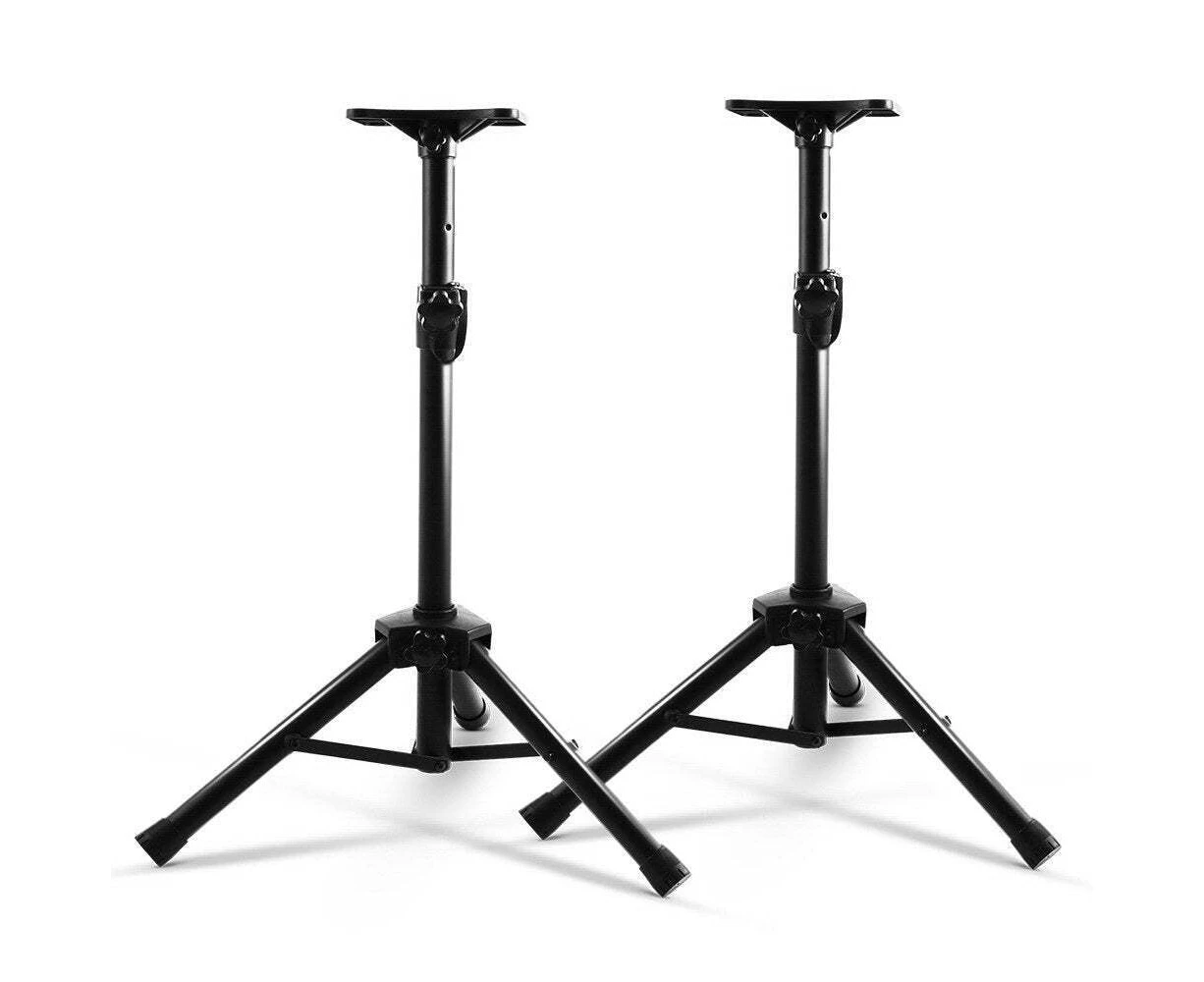 ALPHA 2Pcs Speaker Stands Stand Tripod Home Studio Adjustable Height Surround