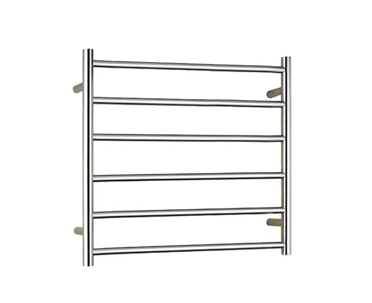 Viviendo Polished Premium Stainless Steel Electric Heated Towel Rack - 6 Bar