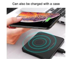 Qi Wireless Charger Charging Pad For Samsung Galaxy S21 S22 S23 Black