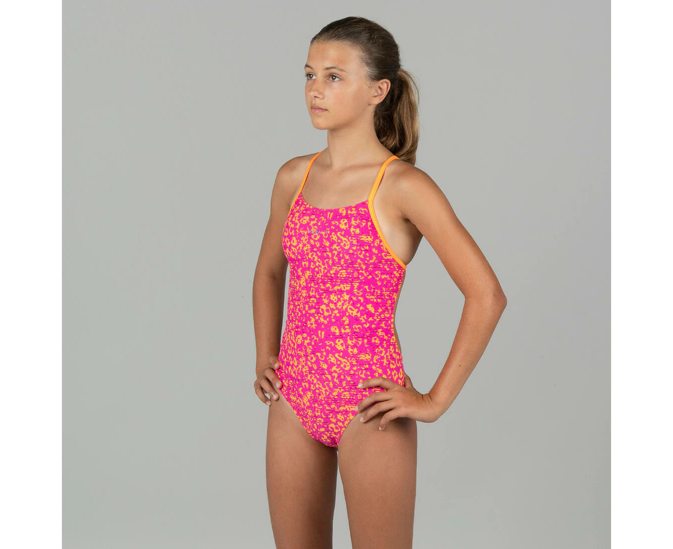 DECATHLON NABAIJI Girl's Swimsuit One-piece - Lexa - fuchsia