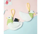 Cartoon Duck Purse Zipper Wallet Coin for Key Holder for Case Pouch Change Bag-Color-White