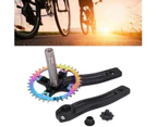 Bicycle Crank Left And Right Hand Crank For Mountain Bike With Crankset 36T Single Speed Crankset(Black)