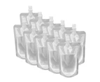 30Pcs 250ML Clear Stand up Spout Pouch Plastic Drink Packaging Bag with Leak Proof Cap-Black