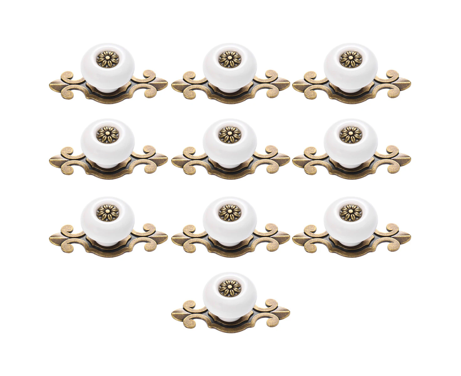 10Pcs Cabinet Knobs Vintage Dressers Knobs Antique Drawer Knob Home Decoration