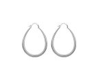 Stunning 925 Sterling Silver Filled Sp Large Oval Hoop Huggie Earrings Au Stock