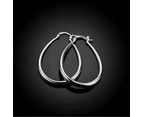 Stunning 925 Sterling Silver Filled Sp Large Oval Hoop Huggie Earrings Au Stock