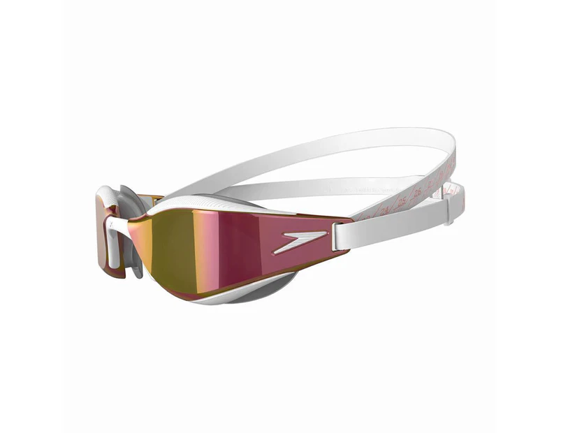 Speedo Fastskin Hyper Elite Mirror Goggles - White / Oxid Grey / Rose Gold