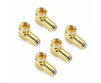 5 Piece Gold Plated Right Angle F-Type Coax RG6 Adapter