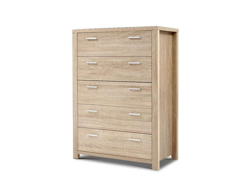 5 Chest Of Drawers Tallboy Dresser Table Bedroom Storage Cabinet