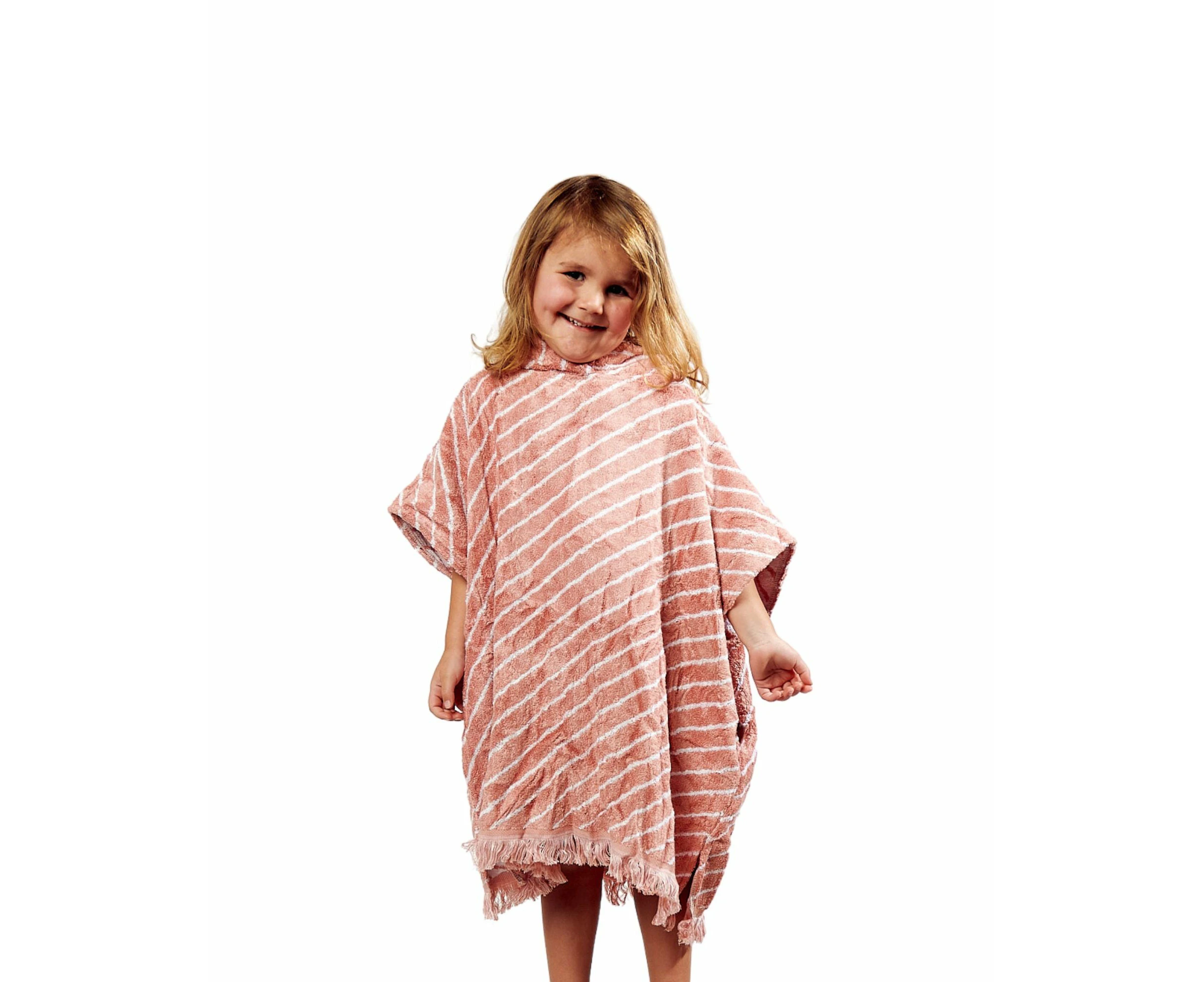 Bamboo Kids Beach Hooded Towel - Pink