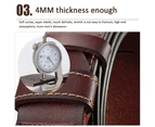 Genuine Leather For Men Pin Buckle Belts Cowskin Casual Belts Business Belt (Brown)