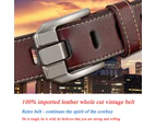 Genuine Leather For Men Pin Buckle Belts Cowskin Casual Belts Business Belt (Brown)