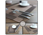 puluofuh 4Pcs/Set Anti-slip Thermal Insulation Placemat Pad Dining Table Mat Accessory-Silver Gray