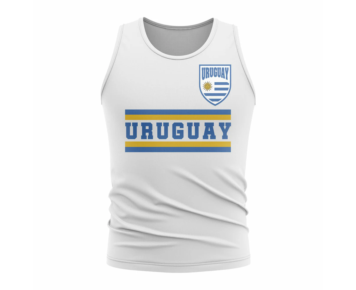 Uruguay Core Football Country Sleeveless Tee (White)