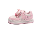 Dadawen Boys Girls Cartoon Sneakers Breathable Comfortable Fashion Shoes-Pink