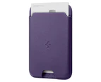 SPIGEN iPhone MagSafe Series Card Holder, Genuine SPIGEN Valentinus MagFit Magnetic Slim Card Holder for Apple - Purple