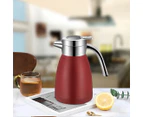 SOGA 2X 2.2L Stainless Steel Kettle Insulated Vacuum Flask Water Coffee Jug Thermal Red