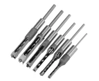 6pcs Square Hole Drill Chisel Chisel Set, Square Hole Drill Bit Sets for Woodworking, Mortise Chisel and Bit Set Hole Saw Square Drill Bits, 6 Sizes