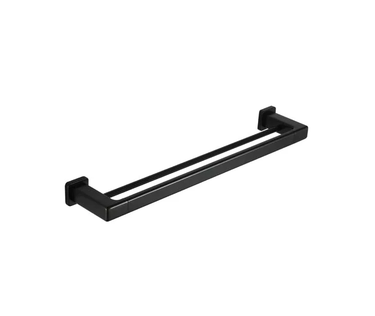 Robert Double Towel Rail - 800mm  (Black)