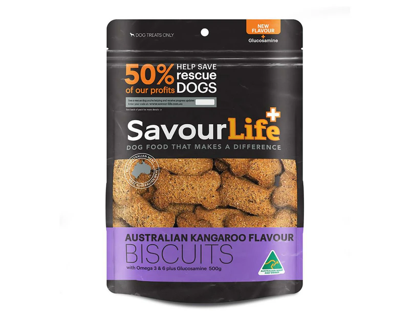 SavourLife Australian Kangaroo Biscuits Dog Treats 500g