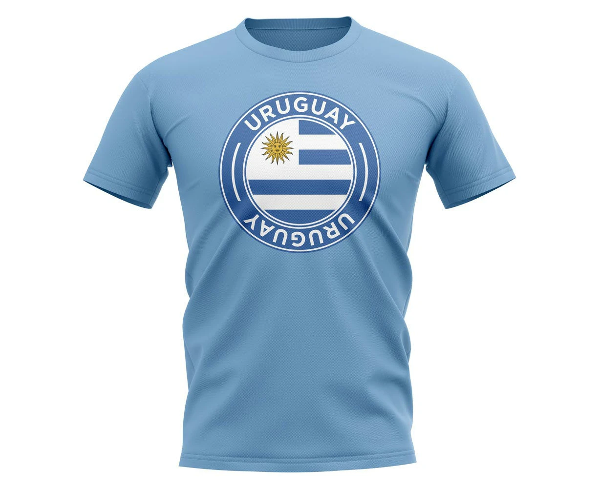 Uruguay Football Badge T-Shirt (Sky)