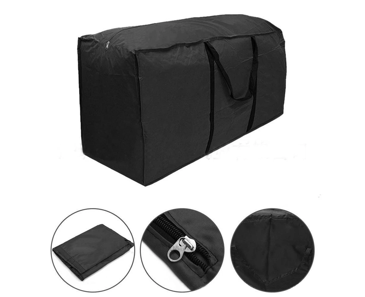 Waterproof Christmas Tree Storage Bag Zipper Closure Outdoor Garden Bag Durable Christmas Cover Christmas Tree Cushion Bag-Black