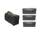 Waterproof Christmas Tree Storage Bag Zipper Closure Outdoor Garden Bag Durable Christmas Cover Christmas Tree Cushion Bag-Black