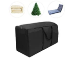 Waterproof Christmas Tree Storage Bag Zipper Closure Outdoor Garden Bag Durable Christmas Cover Christmas Tree Cushion Bag-Black