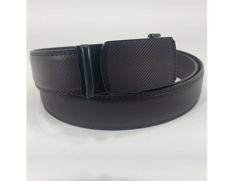 OSKA Men’s Belt Genuine Leather Automatic Buckle Brown and Black