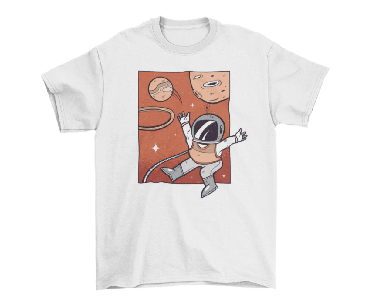 Galactic Basketball Astronaut Tee for Men and Women T-Shirt - Clear