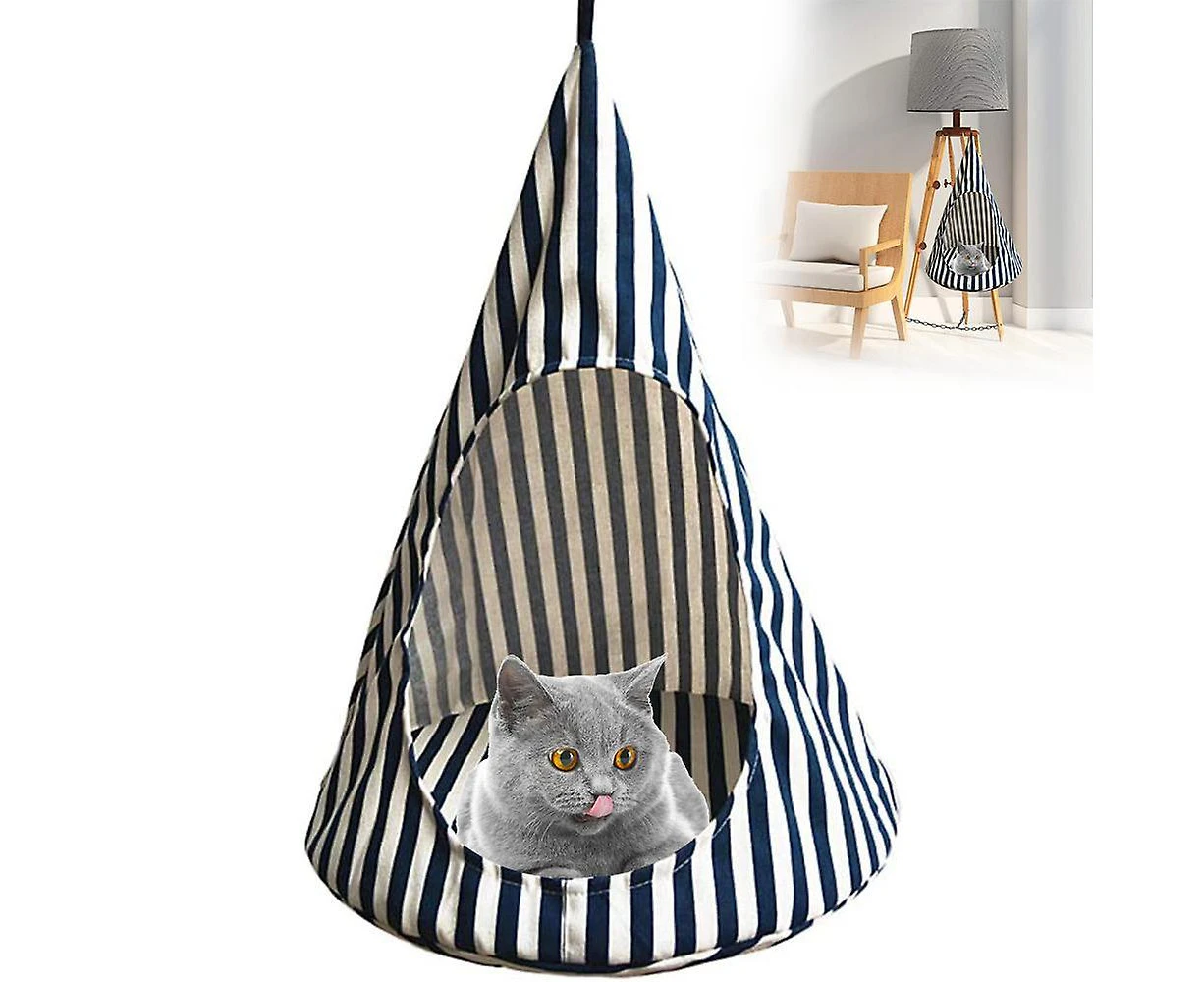 Stripe-Cat Hammock Cat Beds Cat Swing Chair Pet Hanging Basket Cat Nest Swing Kitten Hanging Nest At Tent Or Window Perch-ideal For Pet And Kids