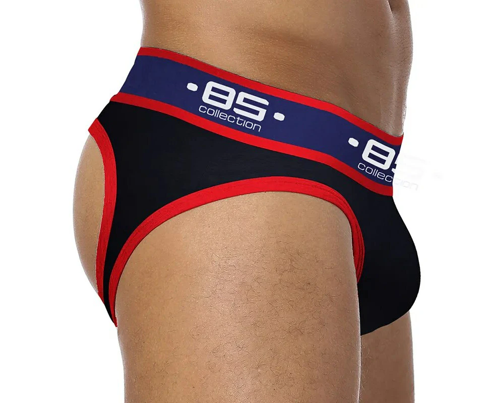 Brand Sexy Mens Jockstraps Backless Underwear Penis Jock Strap Man Thongs G-Strings Men Underwear shorts Men JockstrapsBlack